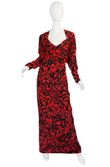 1980s Nina Ricci Demi-Couture "Haute Boutique" Silk Dress
