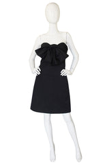 Recent Giambattista Valli Black Strapless Front Bow Cocktail Dress