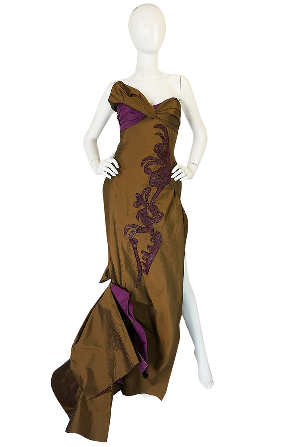 F/W 2005 Christian Lacroix Extraordinary Leather Detailed Dress