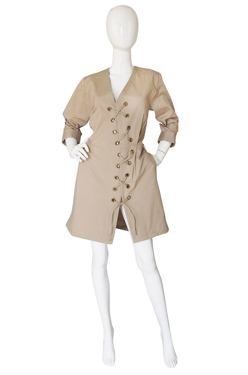 Rare 1980s Yves Saint Laurent Safari Dress