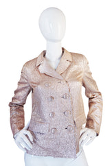 Early 2000s Prada Pink Silk Lame Jacket