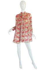1960s Pink Metallic Pat Sandler Dress & Coat