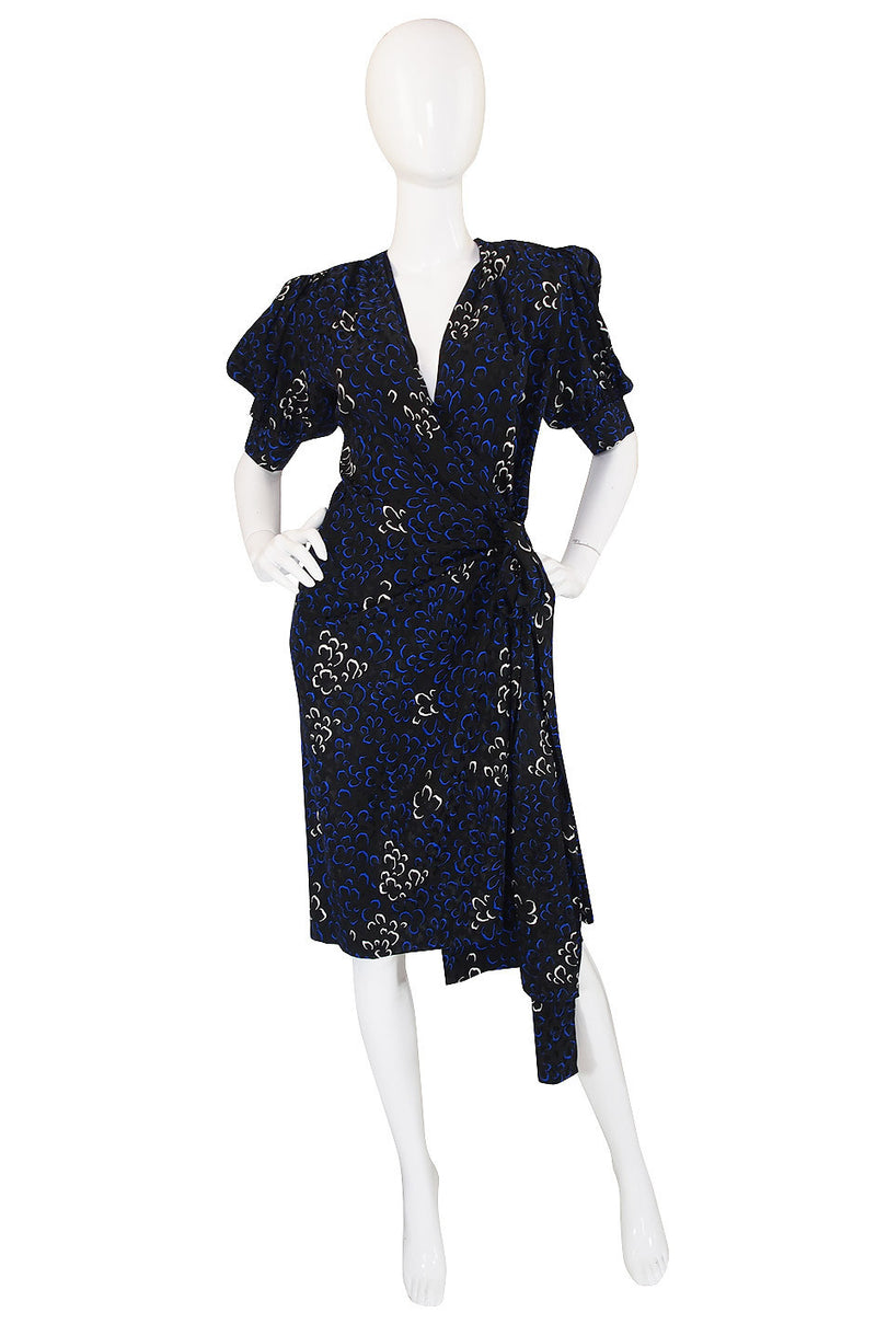1971 Yves Saint Laurent Silk Wrap Dress