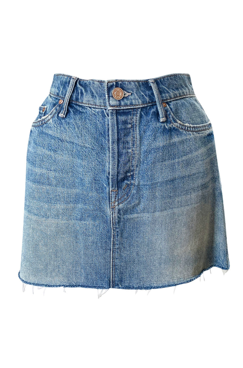 Spring 2015 Mother Denim Distressed Edge Micro Mini Skirt