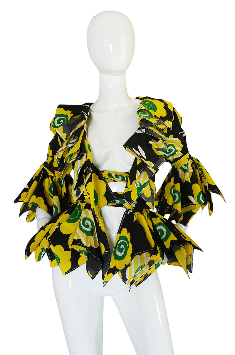 Museum Held 1969 Ossie Clark Top w Celia Birtwell Candy Flower Print