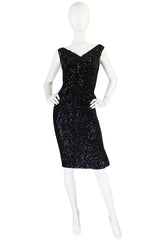 1950s Fine Sequin Ceil Chapman Wiggle Dress