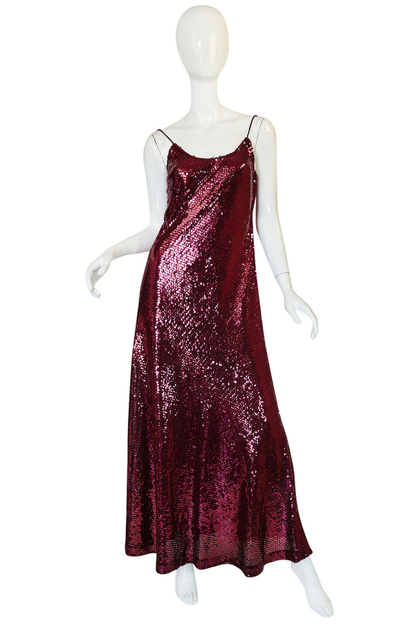 Documented 1972 Bill Blass Dress as Seen on Anjelica Huston