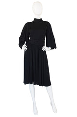 1960s Norman Norell Balloon Sleeve Jersey Dress