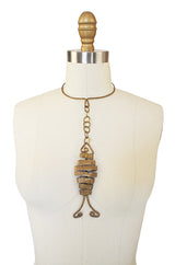 1960s Articulated Fish Brass Collar