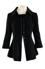 Immaculate 1990s Christian Lacroix Haute Couture Tailored Jacket w Extravagant Buttons