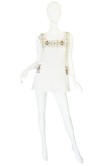 1960s Beni Salvadori Jewelled Couture Tunic or Mini Dress