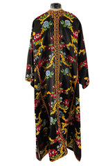 Spectacular Vintage Oversized Kimono Coat Made From an Incredible Antique Floral Silk Brocade