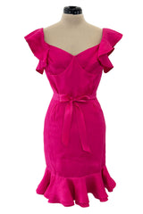 Prettiest Spring 2005 Yves Saint Laurent by Stefano Pilati Look 36 Pink Silk Organza Dress