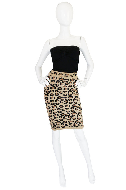 Rare 1991 Collection Azzedine Alaia Leopard Skirt