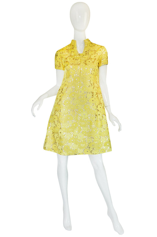 c.1968 Early Oscar de la Renta for Jane Derby Silk Dress