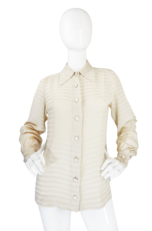 A/W 1973 Haute Couture Christian Dior Silk Top