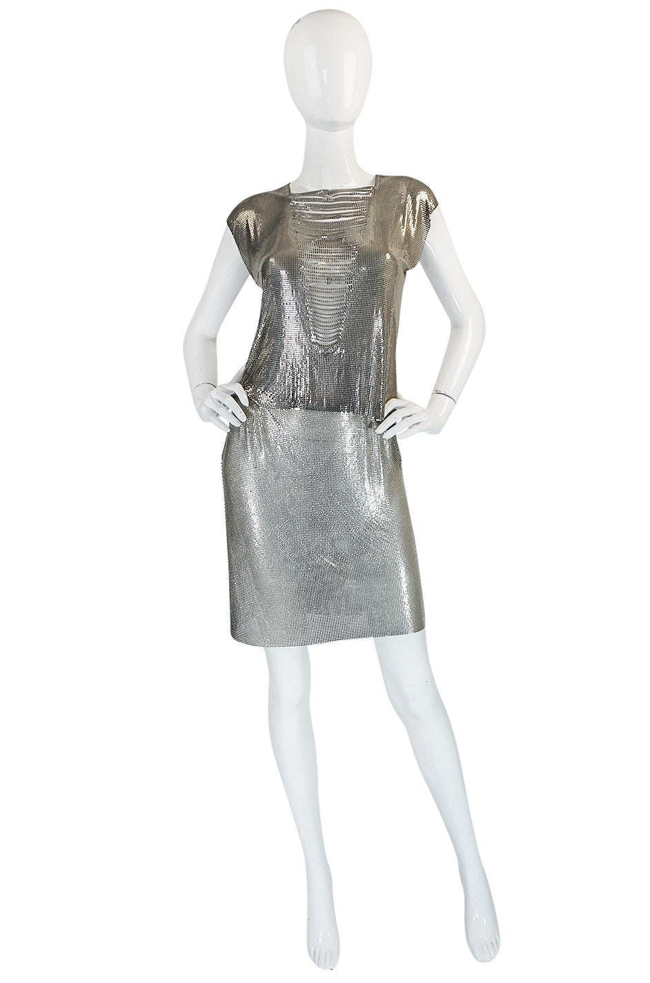 Late 1980s Paco Rabanne Silver Metal Mesh Set – Shrimpton Couture
