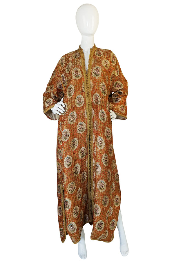 1960s Heavy Brocade & Gold Thread Moroccan Caftan