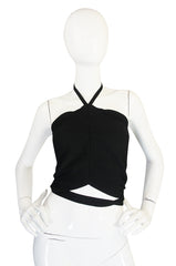 circa 1996 Tom Ford for Gucci Black Halter Knit Top