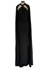 Recent Dsquared2 by Dean & Dan Black Jersey Halter Dress a Attached Cape