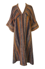 c.1976 Kay Cosserat Wool, Mohair & Silk Kimono Inspired Coat