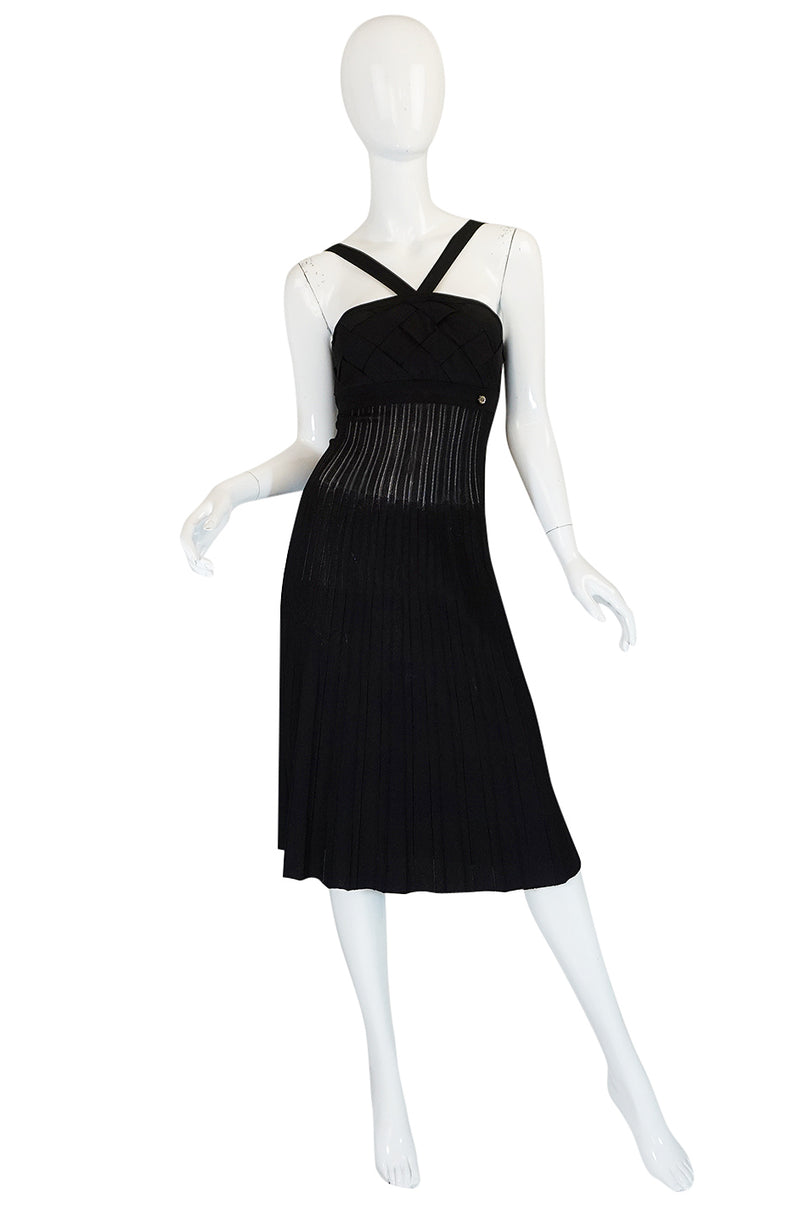 Vintage Chanel Black Strapless Lace Dress - Size FR 40