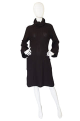 1970s Cable Knit Chloe Chocolate Dress