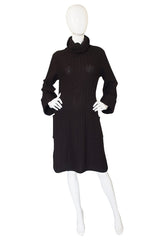 1970s Cable Knit Chloe Chocolate Dress