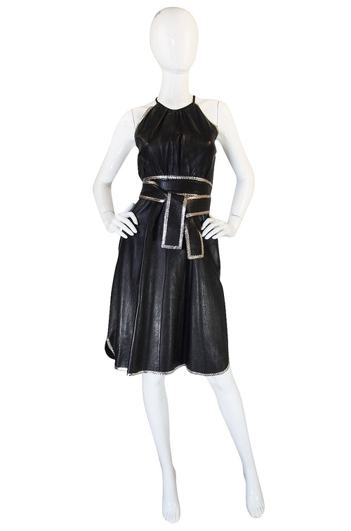 Exceptional & Rare 1972 Jean Muir Leather Dress