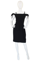 1980s Claude Montana Fitted Peplum Dress