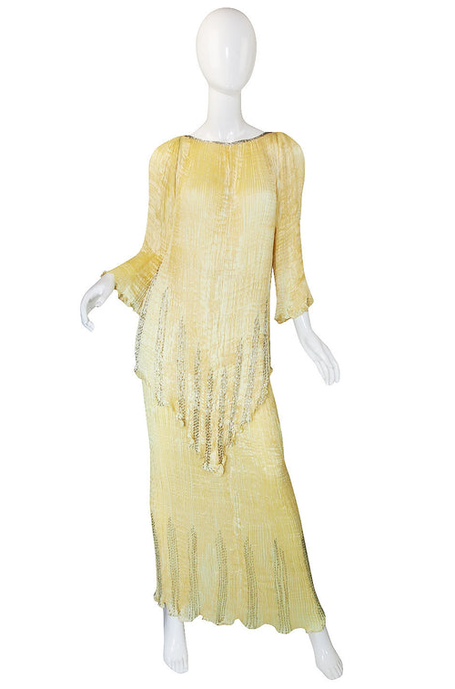Early 1980s Rare Patricia Lester Silk & Bead Gown/Set