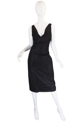 c2009 Black Silk Alexander McQueen Plunge Dress