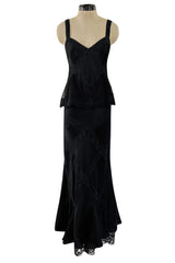 Gorgeous Spring 2005 Christian Dior by John Galliano Black Silk & Lace Dress