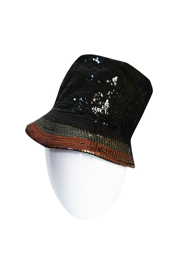1970s Fabulous Sequin Yves Saint Laurent Hat