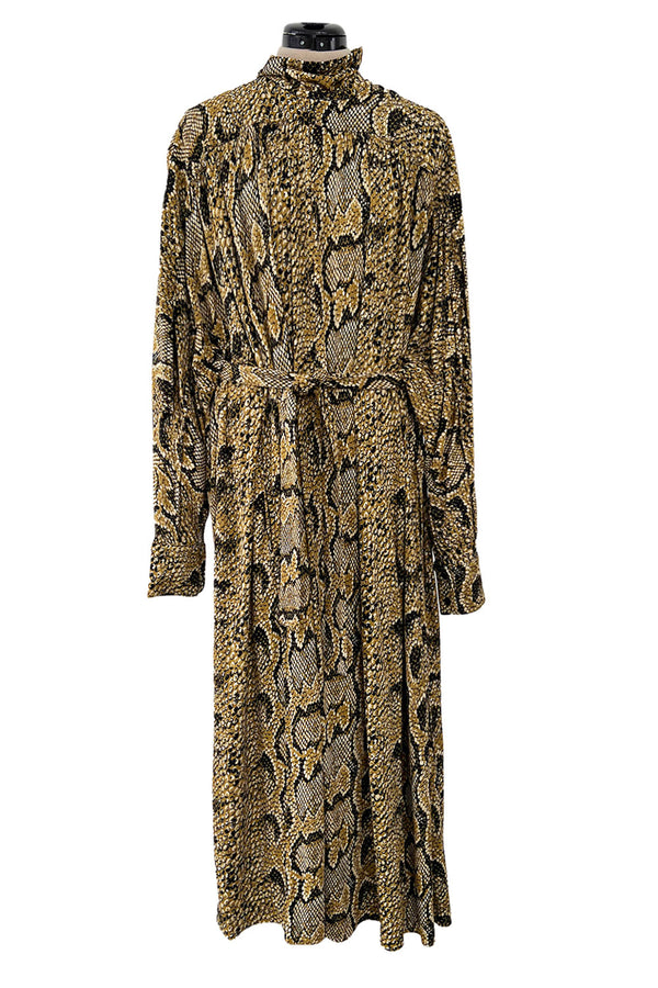 Iconic Pre-Fall 2018 Celine by Pheobe Philo Snake Print 'Boa" Jersey Dress