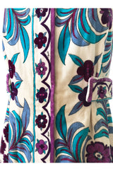 1960s Emilio Pucci Floral Printed Terry Cloth Velour Micro Mini Dress