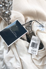 Fall 2007 Oscar de la Renta Sequin & Bead on Ivory Boucle Wool Runway Dress