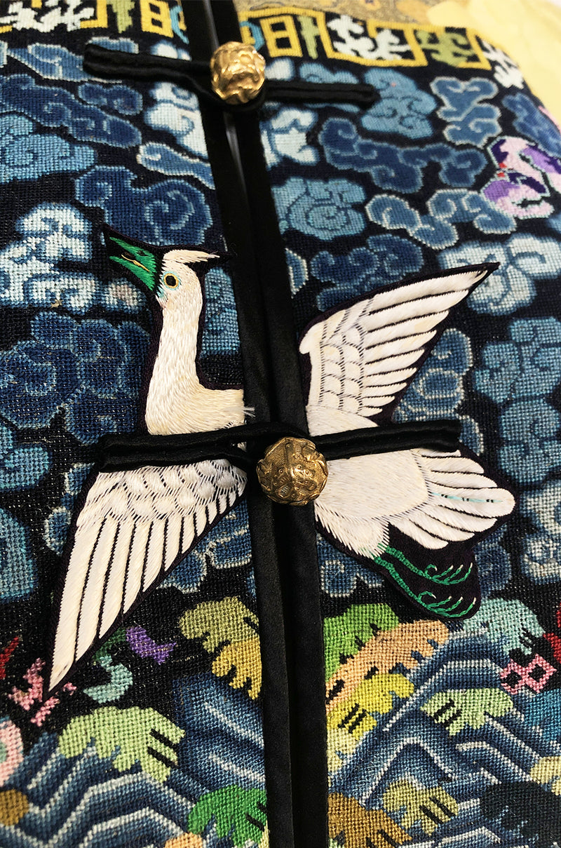 1980s Jenny Lewis Elaborate Embroided Needlepoint Woven Silk Jacket