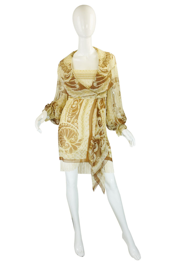 1980s Dior Numbered Raffia Dress Set