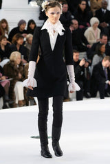 Spring 2006 Chanel by Karl Lagerfeld Haute Couture Pant Set w Detachable Collar & Sleeves