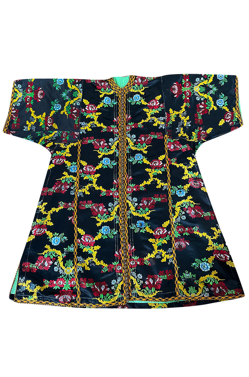 Spectacular Vintage Oversized Kimono Coat Made From an Incredible Antique Floral Silk Brocade