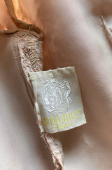 Fall 1994 Nina Ricci Haute Couture Metallic Cord Detailed Lace & Pink Silk Dress