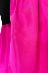Fall 1976 Louis Mies Possible Yves Saint Laurent Haute Couture Pink & Velvet Bead Dress
