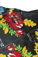Spectacular Vintage Oversized Kimono Coat Made From an Incredible Antique Floral Silk Brocade