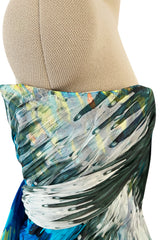 Stunning Spring 2003 Alexander McQueen 'Irere' Collection Silk Chiffon Runway Dress