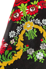 Spectacular Vintage Oversized Kimono Coat Made From an Incredible Antique Floral Silk Brocade