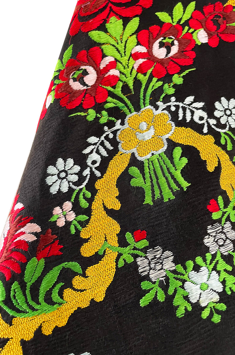 Spectacular Vintage Oversized Kimono Coat Made From an Incredible Antique Floral Silk Brocade