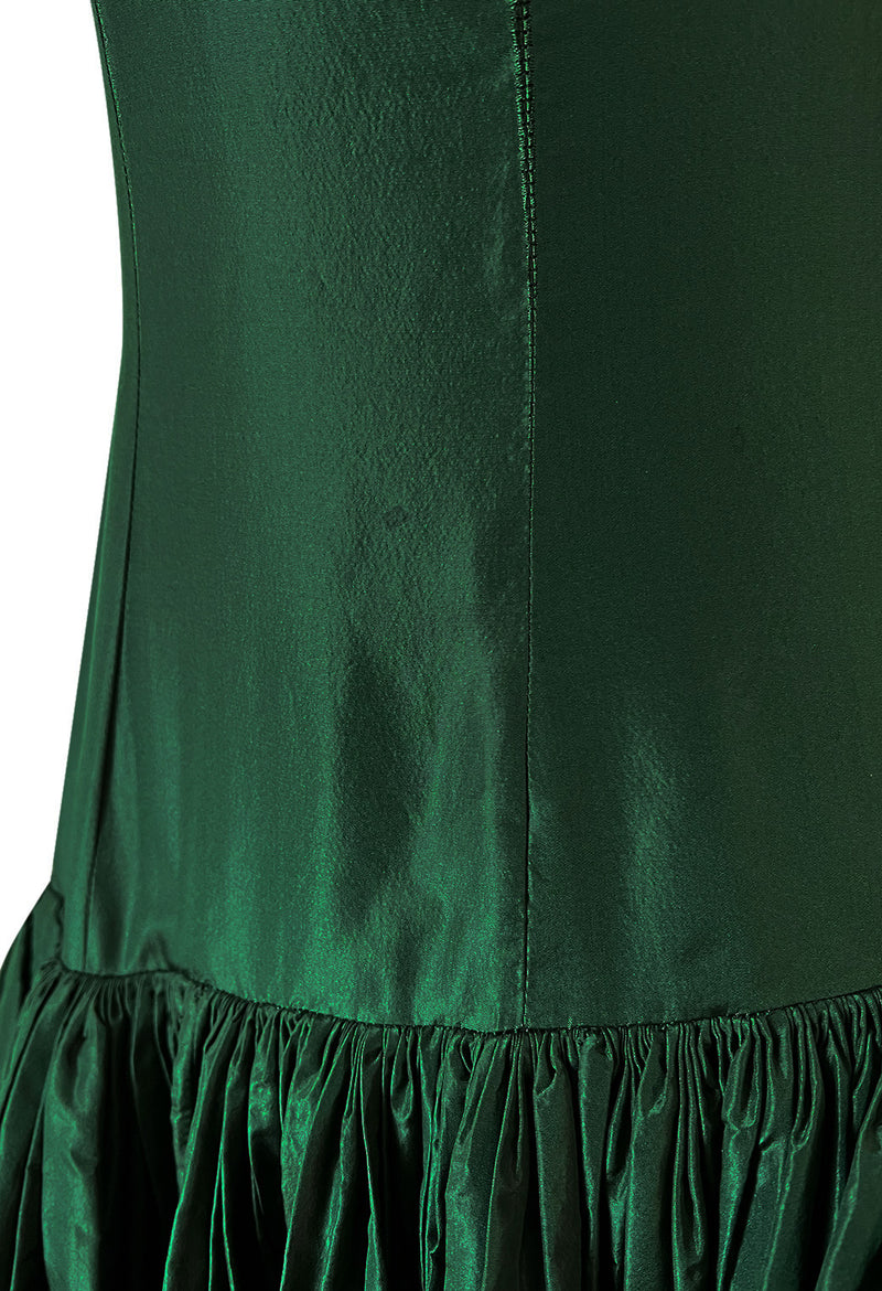 Rare 1977 Madame Gres Haute Couture Dress & Cape in a Deep Green Silk –  Shrimpton Couture