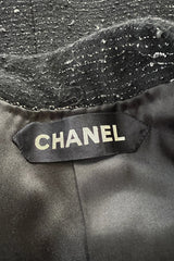 Chic Fall 2004 Chanel by Karl Lagerfeld Haute Couture Black & White Boucle Runway Dress & Jacket