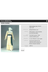 1977 Yves Saint Laurent Haute Couture Museum Piece